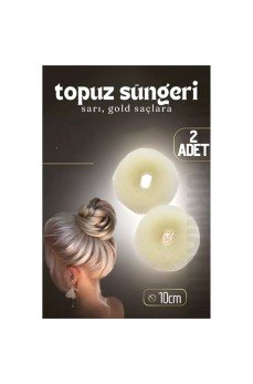 Gold Saç Topuz Süngeri 2 ADET 10 CM Çap 4 cm Kalınlık