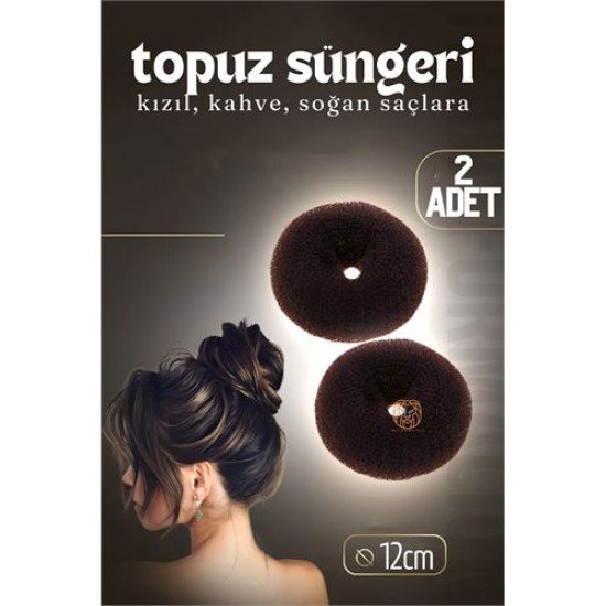 Kahve Saç Topuz Süngeri 2 ADET 12 CM Çap 5 cm Kalınlık Kahve Saç Topuz Süngeri 2 ADET 12 CM Çap 5 cm Kalınlık