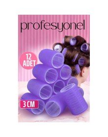3 Cm Bigudi Saç Bigudisi Profesyonel 12 ADET