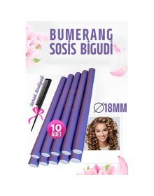 Bumerang Sosis Bigudi Tarak Seti 18 mm Kalınlık 10 Adet