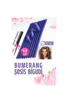 Bumerang Sosis Bigudi Tarak Seti 8 mm Kalınlık 10 Adet Bumerang Sosis Bigudi Tarak Seti 8 mm Kalınlık 10 Adet
