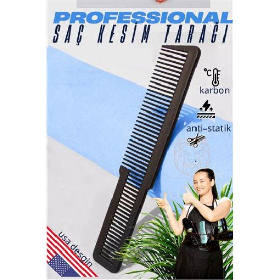 Saç Kesim Tarağı Saç Şekillendirme Düzeltme Tarağı SİYAH Saç Kesim Tarağı Saç Şekillendirme Düzeltme Tarağı SİYAH