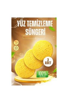 Makyaj Temizlik Pedi Cilt Temizlik Süngeri Doğal Selülöz 3 ADET