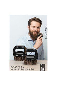 2'li At Kılı Sakal Tarama  Fırçası - Sakal Tarağı