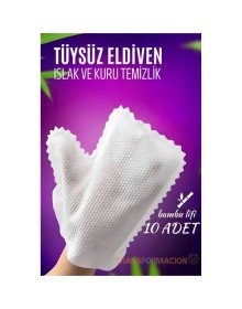 TüysüzTemizlik Eldiveni Islak ve Kuru Temizlik Eldiveni Bambu Lifi