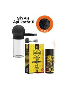 Aplikatörlü Saç Dolgunlaştırıcı Fiber Topik Toz SİYAH 50 Gram