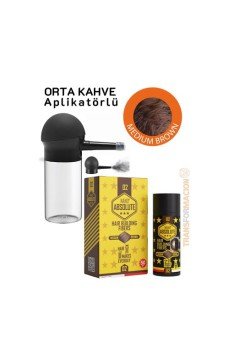 Aplikatörlü Saç Dolgunlaştırıcı Fiber Topik Toz ORTA TON KAHVERENGİ