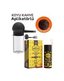 Aplikatörlü Saç Dolgunlaştırıcı Fiber Topik Toz KOYU TON KAHVERENGİ