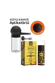Aplikatörlü Saç Dolgunlaştırıcı Fiber Topik Toz KOYU TON KAHVERENGİ