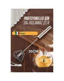 Dönerli Çırpıcı 304 Paslanmaz Çelik Yumurta Çırpıcı