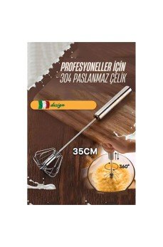 Dönerli Çırpıcı 304 Paslanmaz Çelik Yumurta Çırpıcı