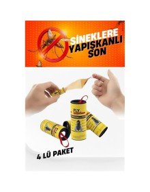 Yapışkanlı Sinek Şeridi Sinek Kapanı 4 ADET