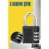 Şifreli Asma Kilit 3 Kademe 35 mm