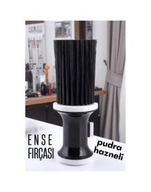 Pudra Hazneli Ense Fırçası Saç Temizleme Fırçası - Berber Temizlik Fırçası- Kuaför Berber Malzemesi