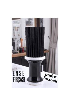 Pudra Hazneli Ense Fırçası Saç Temizleme Fırçası - Berber Temizlik Fırçası- Kuaför Berber Malzemesi