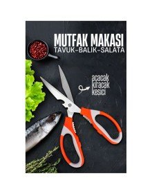 Mutfak Makası - Tavuk Kesme Makası Balık Temizleme Makası Salata Hazırlama Makası