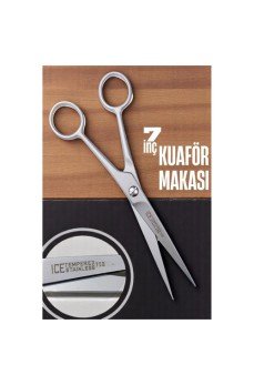 Ice Tempered 702 Berber Kuaför Makası Saç Kesim Makası Bıyık Sakal Makası Kuaför ekipmanları 17 cm