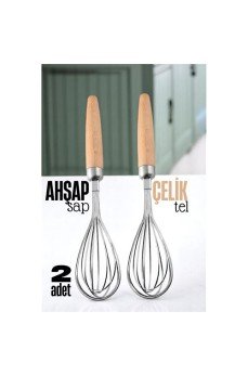 Ahşap Saplı Çelik Çırpıcı - Yumurta ve Sos Çırpıcı, Mutfak Çırpıcısı, Çırpma Teli Ahşap Saplı Çelik Çırpıcı - Yumurta ve Sos Çırpıcı, Mutfak Çırpıcısı, Çırpma Teli
