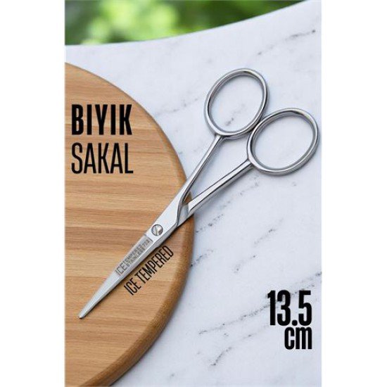 Ice Tempered Kobalt Çelik 702 Bıyık Makası - Bıyık Sakal Düzeltme Makası Kuaför Makası 13.5 cm Ice Tempered Kobalt Çelik 702 Bıyık Makası - Bıyık Sakal Düzeltme Makası Kuaför Makası 13.5 cm
