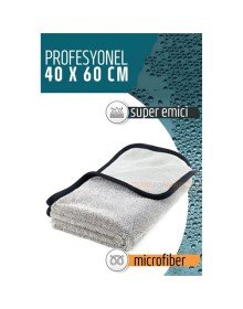 Çift Yüzeyli Profesyonel Microfiber Havlu - Süper Emici Temizlik Bezi  40 x 60 cm