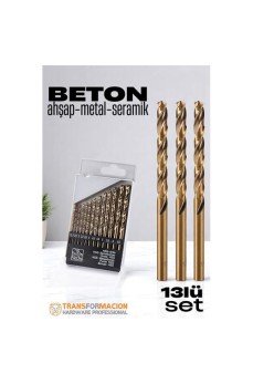 Beton Matkap Ucu Seti- Çelik Beton Metal Ahşap Matkap 13 lü SET Beton Matkap Ucu Seti- Çelik Beton Metal Ahşap Matkap 13 lü SET