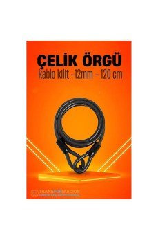 Çelik Örgü Kablo Kilit 12mm 120 cm Bisiklet Kilidi Motosiklet Kilidi Eşya Garaj Kilidi Çelik Örgü Kablo Kilit 12mm 120 cm Bisiklet Kilidi Motosiklet Kilidi Eşya Garaj Kilidi