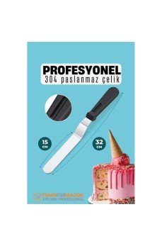 Pasta Spatulası Profesyonel 304 Paslanmaz Çelik 32 Cm Pasta Spatulası Profesyonel 304 Paslanmaz Çelik 32 Cm