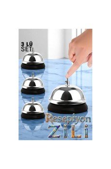 Resepsiyon Zili - Resepsiyon ve Restoran İçin Zil - Resepsiyon Çağrı Zili 3 lü set Resepsiyon Zili - Resepsiyon ve Restoran İçin Zil - Resepsiyon Çağrı Zili 3 lü set