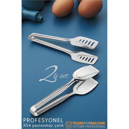 Mutfak Maşa Seti - Makarna Pasta Salata Çok Amaçlı Maşa 2 li SET 304 Paslanmaz Çelik Mutfak Maşa Seti - Makarna Pasta Salata Çok Amaçlı Maşa 2 li SET 304 Paslanmaz Çelik