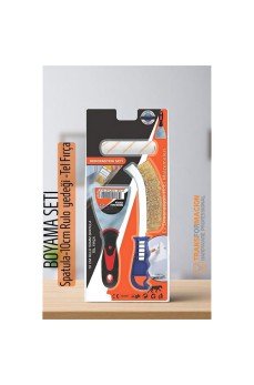 Boyama Seti - Spatula-10cm Rulo  yedeği -Tel Fırça