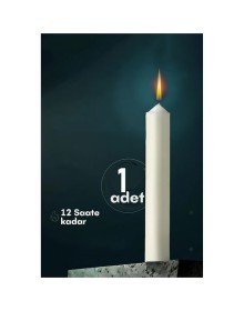 Klasik Mum1 Adet - Kokusuz Mum