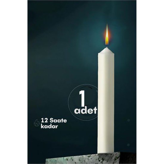 Klasik Mum1 Adet - Kokusuz Mum