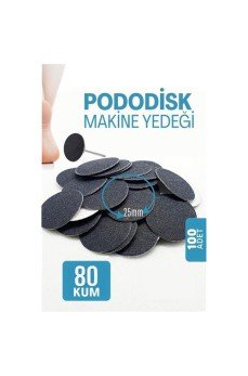 25 mm Pododisk - Nasır Sökücü Pedikür Makinesi Yedek Pedler 100 ADET