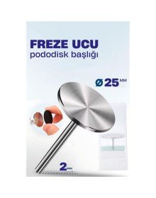 25 mm Pododisk Başlığı - Pododisk Freze Ucu Profesyonel Paslanmaz Çelik