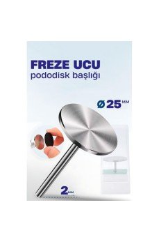 25 mm Pododisk Başlığı - Pododisk Freze Ucu Profesyonel Paslanmaz Çelik