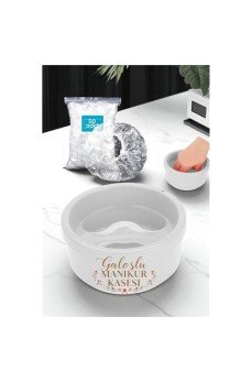 Manikür Kabı - 50 Adet Galoşlu Manikür Kasesi - Parmak Yumuşatma Manikür Kasesi