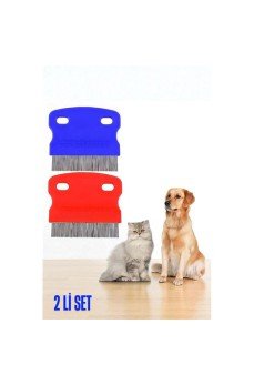 Kedi Köpek Bit Pire Tarağı Metal Uçlu Bit Tarağı 2 ADET SET