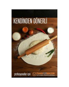 Dönerli Ahşap Merdane Hamur Açma Merdanesi - Mutfak Merdanesi