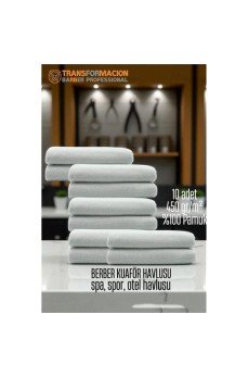 Kuaför Berber Havlusu 10 ADET Pamuk Berber Havlusu 50x90 Beyaz