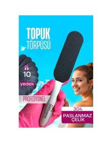 Çelik Topuk Törpüsü - 10 Yedekli Profesyonel Çelik Topuk Törpüsü Solingen Professional