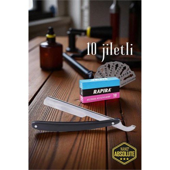 Berber Usturası - 10 Jiletli Türk Tipi Berber Tıraş Usturası Berber Usturası - 10 Jiletli Türk Tipi Berber Tıraş Usturası