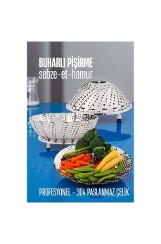 Sebze Pişirme Sepeti - Buharda Pişirme Haşlama Aparatı Paslanmaz Çelik