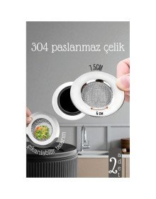 Lavabo Süzgeci - 7.5 cm Çap 2 Lİ SET Gider Sügeci Lavabo Süzgeci