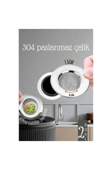 Lavabo Süzgeci - 7.5 cm Çap 2 Lİ SET Gider Sügeci Lavabo Süzgeci