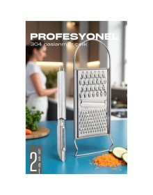 Rende Soyacak Seti - Sebze Oyacağı - Profesyonel Çelik 2 li set