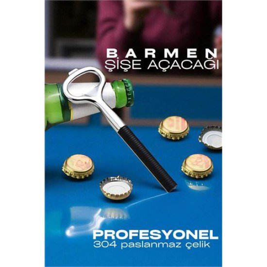 Barmen Şişe Açacağı - Profedsyonel Şişe Açacağı 304 Çelik Barmen Şişe Açacağı - Profedsyonel Şişe Açacağı 304 Çelik