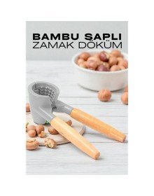 Fındık ve Ceviz Kırıcı - Bambu Saplı Döküm Ceviz Fındık Kıracağı