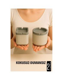 Kokusuz Dumansız Küllük - 2 li Küllük Seti Kafe Küllüğü Restoran Küllüğü Masaüstü Küllük
