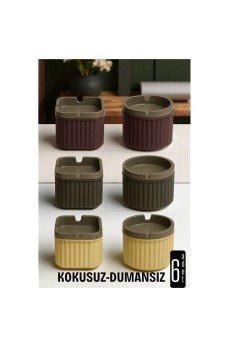 Kokusuz Dumansız Küllük - 6 li Küllük Seti Kafe Küllüğü Restoran Küllüğü Masaüstü Küllük Kokusuz Dumansız Küllük - 6 li Küllük Seti Kafe Küllüğü Restoran Küllüğü Masaüstü Küllük