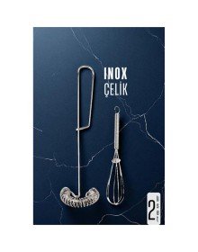 Inox Çelik Çırpıcı + Mini Çırpıcı Seti